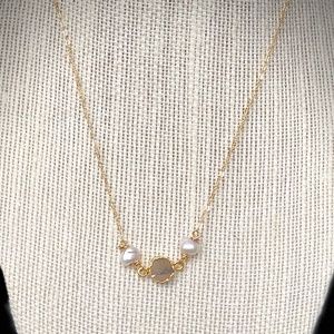 Bundle of 3 Tiger Eye & Pearl Gold Necklace